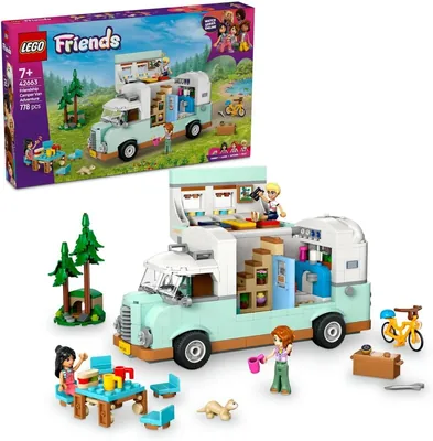 LEGO Friends Przygoda w Kamperze Przyjaciół - Zabawka dla Dzieci do Budowania i Odgrywania Ról
