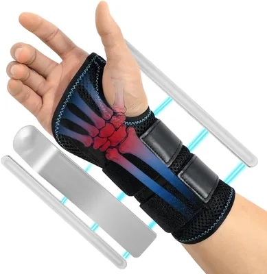 AOGOE Wrist Support Brace with Metal Splint