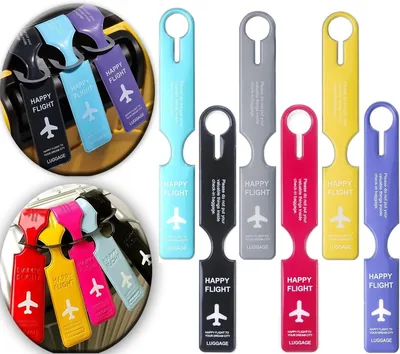 Premify 6 Pcs Luggage Tags Privacy Cover | Travel Accessory