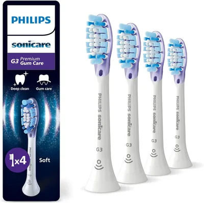 Philips Sonicare G3 Premium Gum Care - Główki Wymienne, 4szt., Biały, HX9054/87 - Najlepszy Ceny