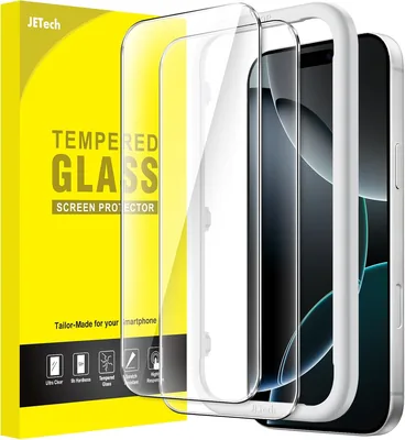 JETech Ochraniacz Ekranu do iPhone 16 Pro 6,3 Cala, Szkło Hartowane, Łatwa Instalacja