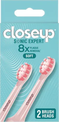 CLOSE UP Sonic Expert Soft Electric Toothbrush Refill Pink (Brush Head) 2s Best Deal