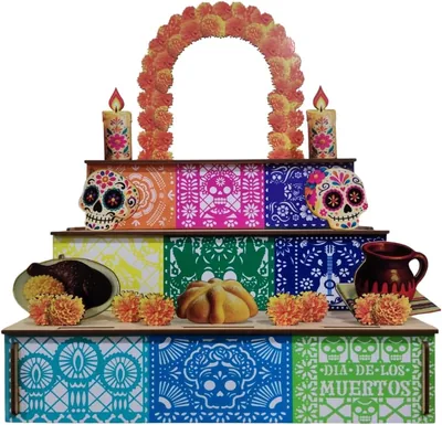 Altar Ofrenda Día de Muertos Klippa Lab de 3 Niveles