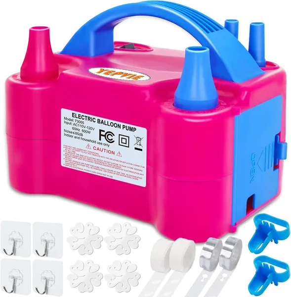 YEPVIE Electric Balloon Pump, Portable 2 Modes Balloon Blower Machine with 14 Ballon Arch Kits