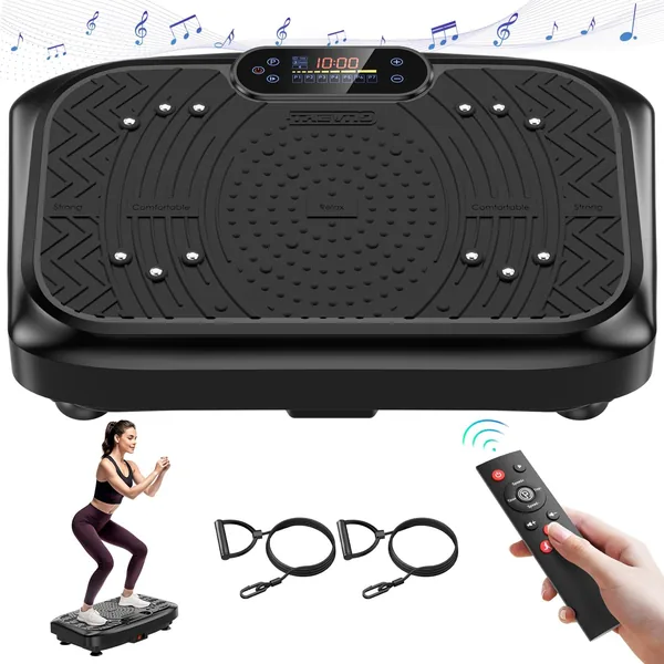 Taevno Vibration Plate Exercise Machine,Vibration Plate Machine 199 Adjustable Speed,Vibrating Plate Exercise Machine Automatic Mode P1-P7,Vibration Platform with Bluetooth 450 Lbs