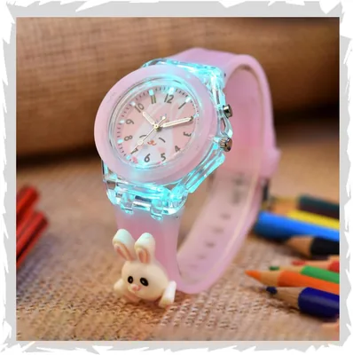 Shocknshop Silicone 3D Unicorn Children Kids Girls Multi Color Analog Led Lights Watch for Girls Kid