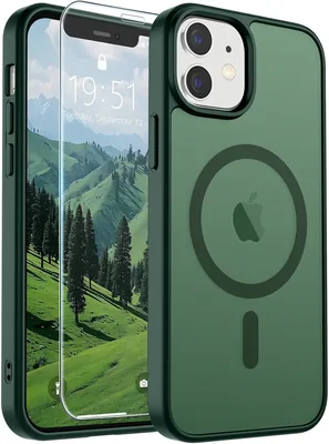 SUPFINE Magnetic for iPhone 12/12 Pro Case - Military Grade Drop Protection, Slim Transparent