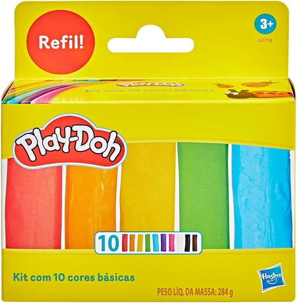Play-Doh Kit com 10 cores b sicas de massinha