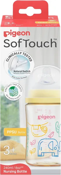 Pigeon Softouch BPP Nursing Bottle PPSU 240ml Safari Doodles Best Deal