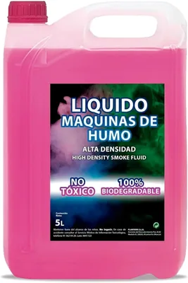 Máquina de Humo PlantaWA Líquido de Alta Densidad 5 Litros | Líquido para Máquinas de Humo Halloween y Fiestas | 100% Natural y Biodegradable