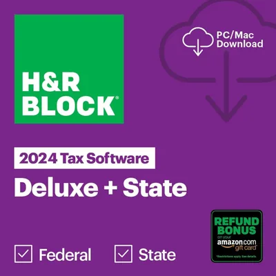 H&R Block Tax Software Deluxe 2024 + State - Best Deal