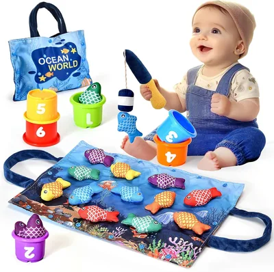 Yitical Toys - Set de pesca con 20 piezas para niños de 1 año - Montessori - 15% de descuento