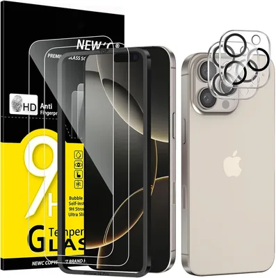Proteggi Schermo 'NEW' x 2 in Vetro Temperato per iPhone 16 Pro (6.3'') + Film Protettivo Posteriore - Ultra