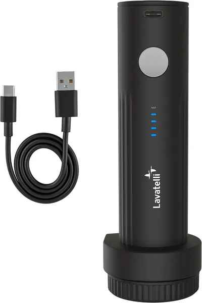 Lavatelli VAC-U-PUMP draadloze elektrische vacuumpomp voor zakkenvullers, kleding, reizen - compact en sterk, USB-C oplaadbaar