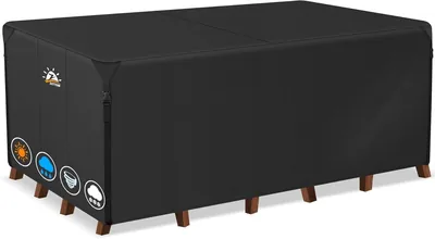 Zettum Rectangle Cover - Vattenkramt och Extra Härligt Utvecklat Gardmöbel Överklädd, 242x182x100 cm