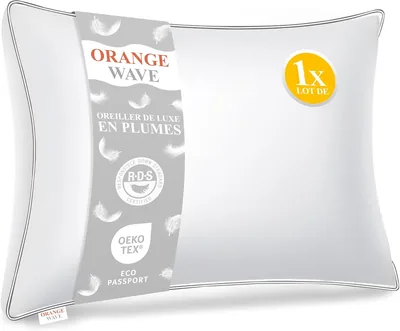 Orange Wave 50 x 70 cm Housse de Coussin Douce et Confortable pour une Hospitalité de Luxe