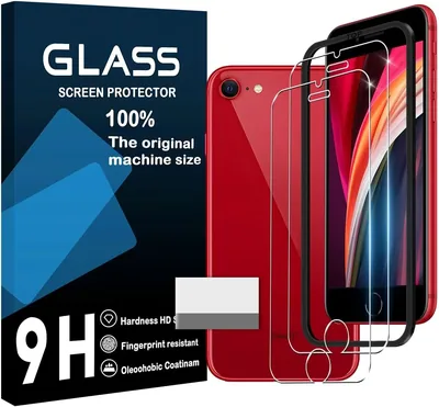 Cronincards iPhone SE3/SE2 用 ガラスフィルム 2枚セット [ガイドフレーム付き] AGC Tempered Glass