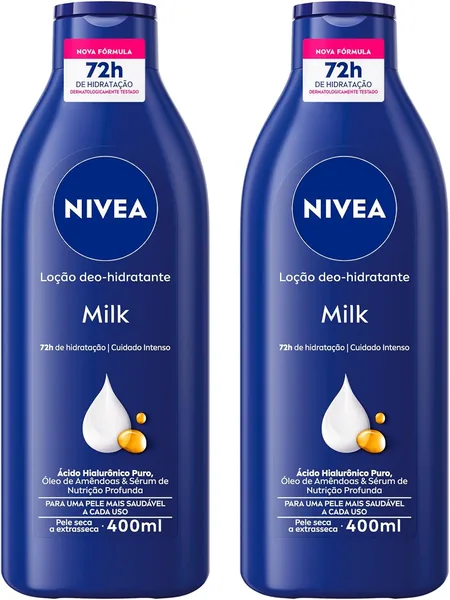 Nivea Kit Loção Hidratante Milk Pele Seca a Extrasseca 400ml (2 unidades) - 16% de Desconto