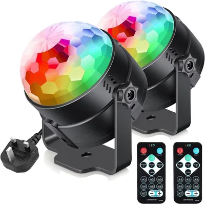 Plug in Disco Ball Lights Rotating Sound Activated Party Lights