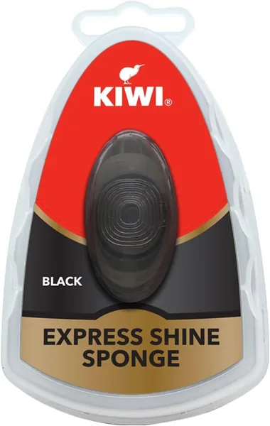 Kiwi Shoe Polish Express Shine Sponge- For Black Colours-Travel Friendly