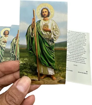 Tarjetas Religiosas de San Judas Tadeo, 40 Piezas, con Oración en la Parte Trasera