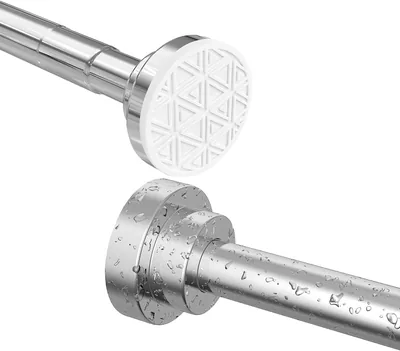 Pôle de rideau extensible sans perçage en acier inoxydable 304 de 48 à 200 cm - Barre de douche No Drilling