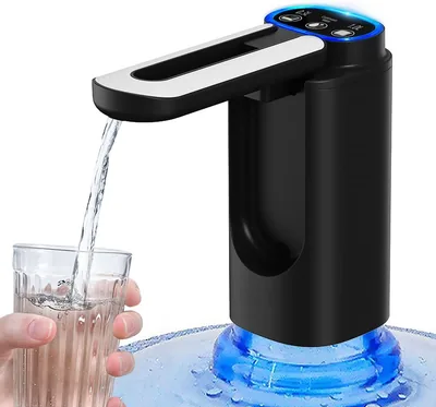 MXHIGO Dispensador de Agua Garrafón Plegable 3 Modos LED Luz Bomba Recargable Portátil