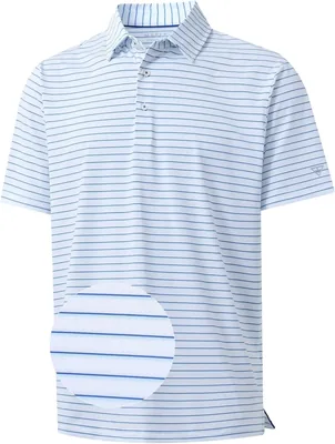 Men's Moisture Wicking Striped Polo Shirts