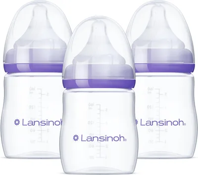 Lansinoh Anti-Colic Baby Bottles - Slow Flow Nipples (S) 3 Count Best Deal