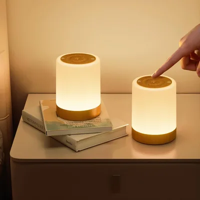 NIWOHOM Set di 2 Lampade da Comodino con Regolazione Luminosità, Abat Jour da Tavolo con 256 Colori RGB e 5 Modalità, Wireless - Best Deal