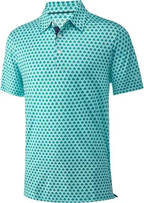 Men's Golf Shirt Moisture Wicking Dry Fit Print Performance Polo