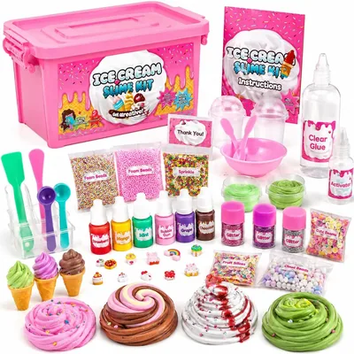 SHAHNARO Galaxy Slime Kit 31 Pcs Glow in The Dark DIY