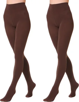 EVERSWE Women's Opaque Tights 2 Pairs Pack