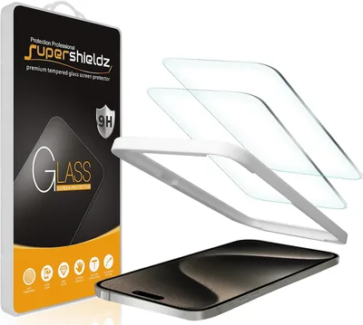 Supershieldz 2 Pack Tempered Glass for iPhone 15 Pro Max - 22% Off