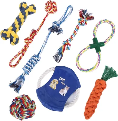 8 Pack Dog Chew Toys for Aggressive Chewers - 40% Off