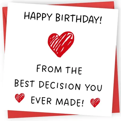 Printperfect - Boyfriend Birthday Card 'The Best Decision You Ever Made' Best Deal