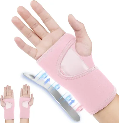 ACWOO Wrist Support Splint Brace, Adjustable Wrist Strap Carpal Tunnel Compression Splint Relieves W