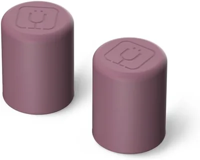 BrüMate Magnetic Straw Caps - 2 Pack Silicone Straws for Era & Resa Tumblers (Rose Taupe)