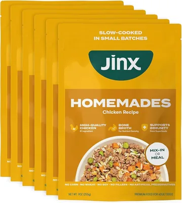 Jinx Chicken Wet Dog Food Topper 6 Pack 9oz
