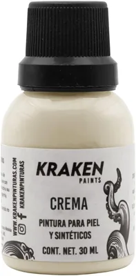 Kraken - Pintura Profesional para Cuero, Sintéticos y Textiles - Colores Básicos (Crema)