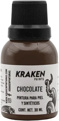 Kraken - Pintura para Cuero y Textiles Sintéticos, Colores Básicos Chocolate