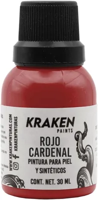 KRAKEN - Pintura profesional para cuero, sintéticos y textiles - Colores Básicos (Rojo Cardenal) Best Deal