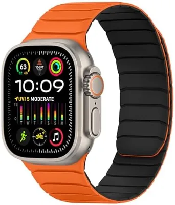 Tasikar Magnetic Straps for Apple Watch - Orange-Black Best Deal