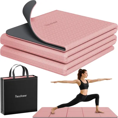 Foldable Yoga Mat - 183x61cm Travel Pilates Mat
