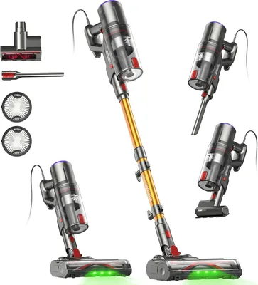 FAMIVAC FV2 Aspiradora con Cable, 65 Kpa/600 W de Potencia, Cepillo para Colchón, 1.3 kg Ligera, Cable de 7 M