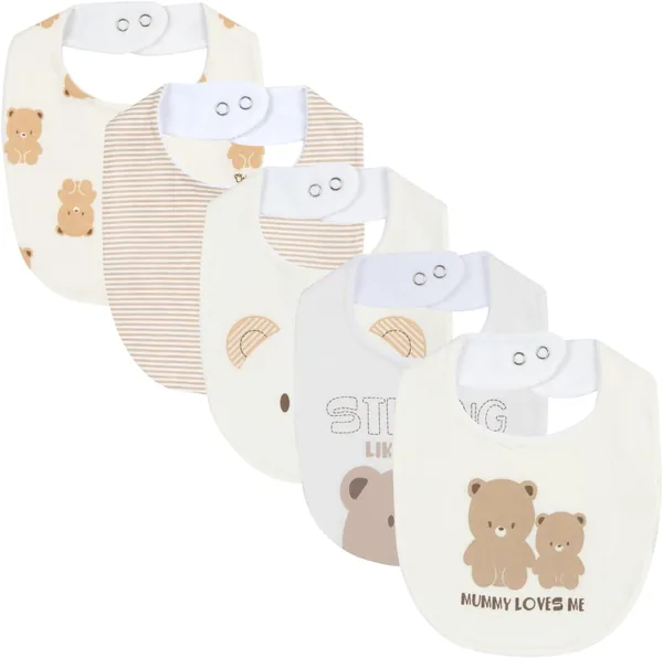 Chicco Set mit 5 L tzchen f r Jungen und M dchen aus weicher Baumwolle, Einheitsgr e