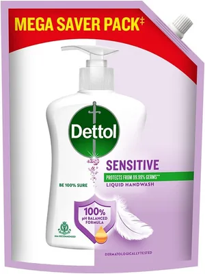 डेटल तरल हैंड वॉश, सेंसिटिव, 1350ml - 13% ऑफ