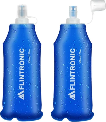 Flintronic TPU Foldable Water Bottles (2 Pack)