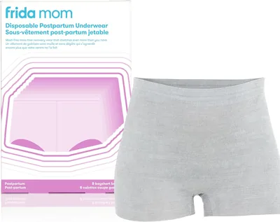 Frida Mom Postpartum Underwear - 8 Count, Grey