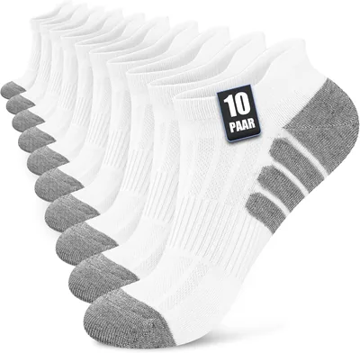 10/20 Para Sneaker Skarpet Męskich i Damskich, Oddychające i Wygodne z Bawełny ze Wsparciem Łuku